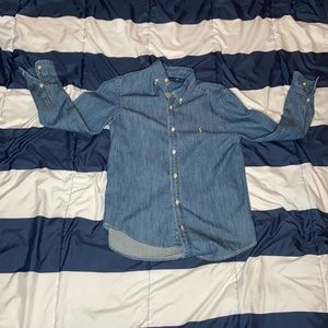 Ralph lauren boys size 14/16 jean button up short